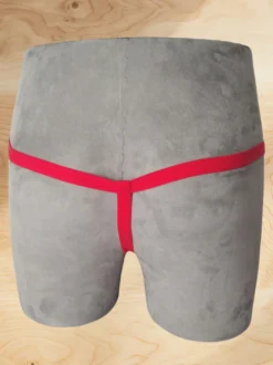 Culotte string sexy en maille rouge transparente pour homme