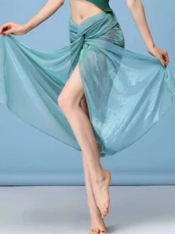 Danse du ventre Jupe Femmes Organza Split Bas ventre Déguisements Halloween