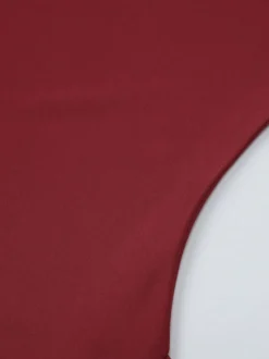 Débardeur bordeaux à bretelles franges au col et épaules dénudées sexy pour femme
