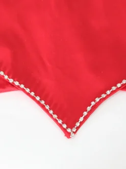 Débardeur court en forme de cœur pour femme - Camisole rouge strass style années 2000 - Club des festivals d'été 2026