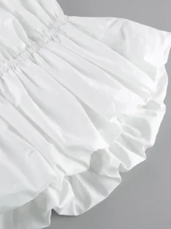 Débardeur rose sans bretelles plissé sexy dos nu en coton pour femme