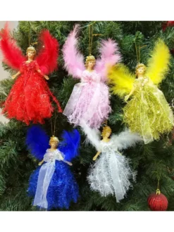 Décoration Ange Fête Polyester Fibre Noël Enfants Noël Déguisement Noël Cadeau Enfant