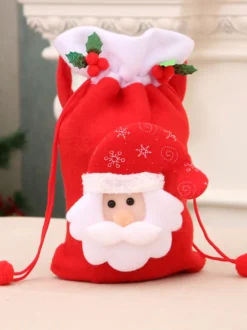 Décoration Sac De Noël En Fibre De Polyester De Costume De Noël Déguisement Noël Cadeau Enfant