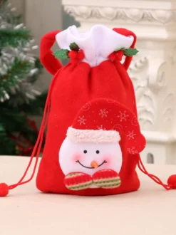 Décoration Sac De Noël En Fibre De Polyester De Costume De Noël Déguisement Noël Cadeau Enfant