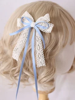 Douce Lolita Coiffure Avec Noeuds Lacet Coiffure Accessoires pour cheveux Lolita Déguisements Halloween