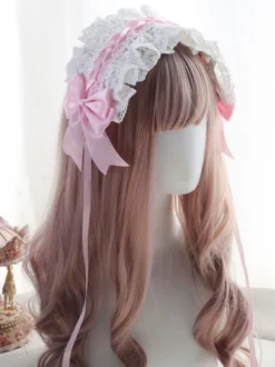 Douce Lolita Coiffure Lacet Avec Noeuds Lolita Déguisements Halloween
