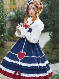 Douce Lolita JSK Robe Neverland Maid Volants Jupes Lolita Pull