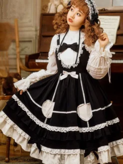 Douce Lolita JSK Robe Neverland Maid Volants Jupes Lolita Pull