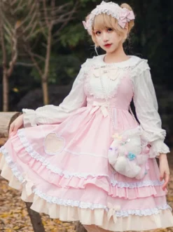 Douce Lolita JSK Robe Neverland Maid Volants Jupes Lolita Pull