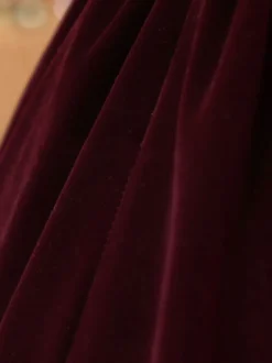 Douce Lolita JSK Robe Velours Lacet Ruffle Lolita Pull Jupes Bordeaux