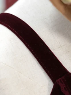 Douce Lolita JSK Robe Velours Lacet Ruffle Lolita Pull Jupes Bordeaux