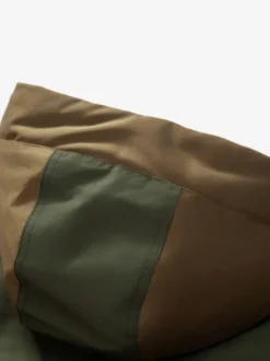 Doudoune à capuche pour homme veste décontractée à double fermeture éclair et blocs de couleurs veste chaude