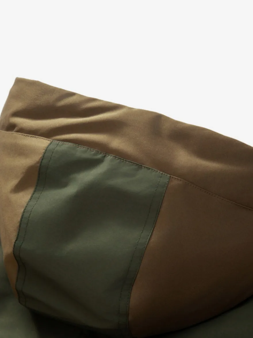 Doudoune à capuche pour homme veste décontractée à double fermeture éclair et blocs de couleurs veste chaude