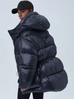 Doudoune Décontractée À Capuche En Duvet De Canard Manteau Femme