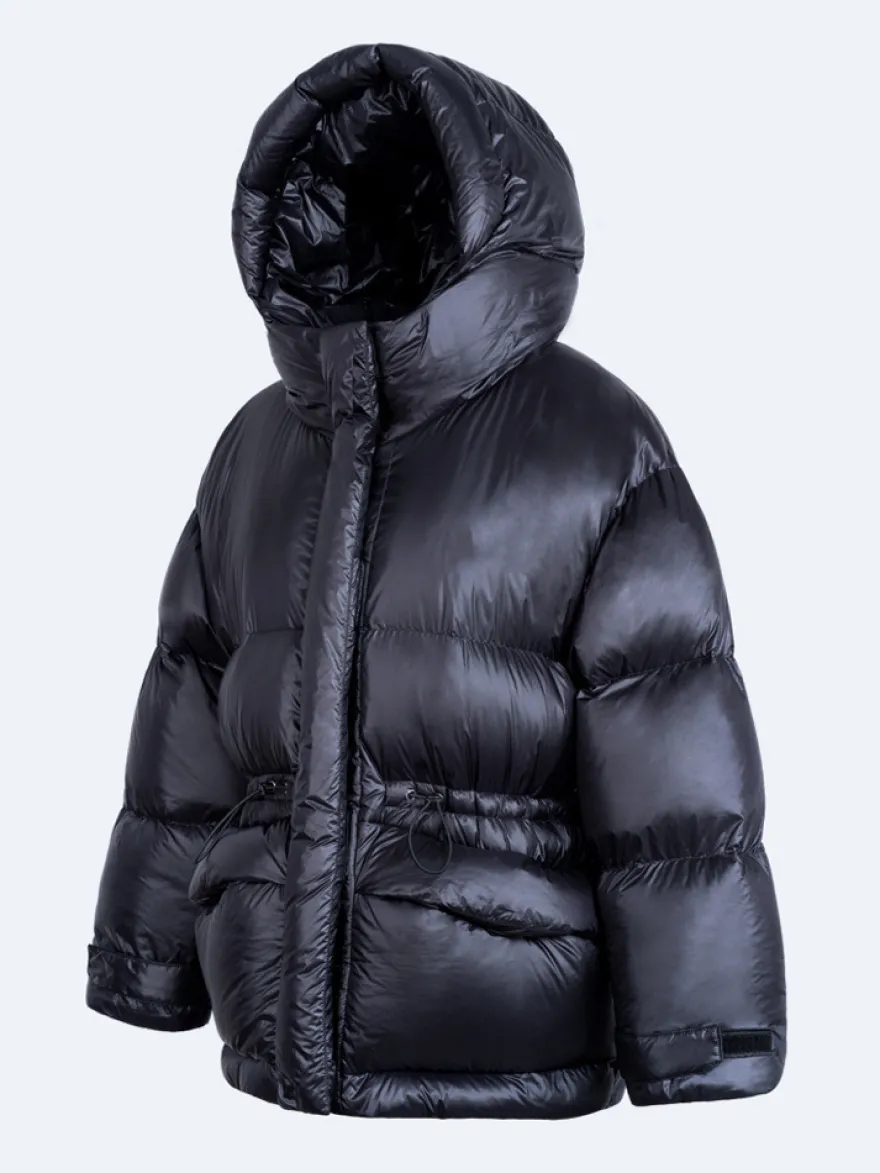 Doudoune Décontractée À Capuche En Duvet De Canard Manteau Femme