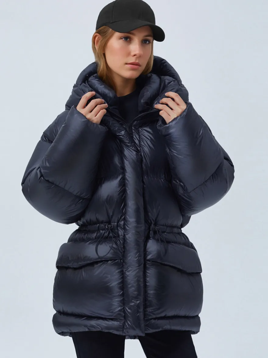 Doudoune Décontractée À Capuche En Duvet De Canard Manteau Femme