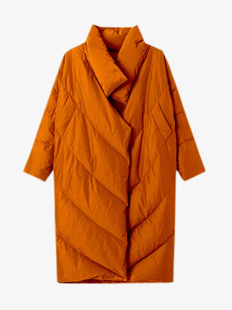 Doudoune Long Oversize En Duvet De Canard En Coupe Ample Manteau Femme