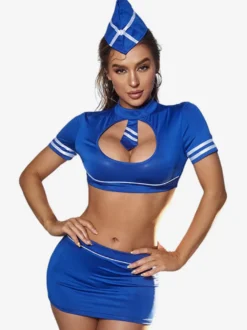 Ensemble Costume D'hôtesse De L'air Déguisement Sexy