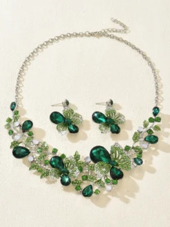 Ensemble de bijoux de mariage pour la mariée en métal chic