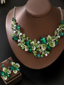 Ensemble de bijoux de mariage pour la mariée en métal chic