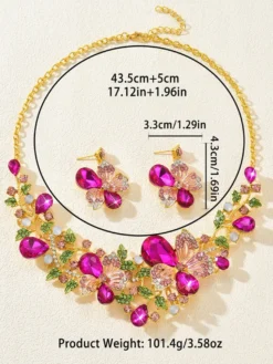 Ensemble de bijoux de mariage pour la mariée en métal chic