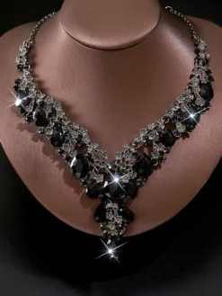 Ensemble de bijoux de mariage pour la mariée en métal magnifique