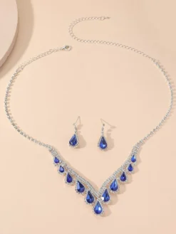 Ensemble de bijoux pour mariage beau métal zircone cubique