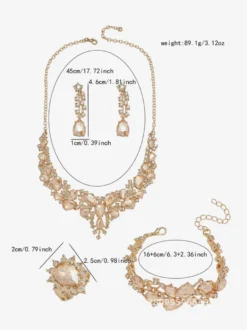 Ensemble de bijoux pour mariage style métal chic