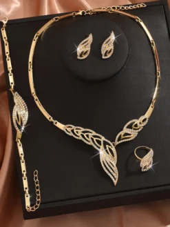 Ensemble de bijoux pour mariée charmant métal