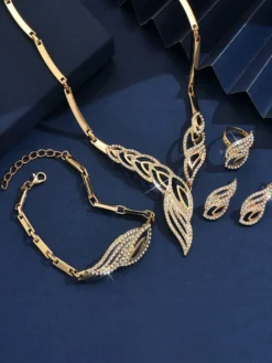 Ensemble de bijoux pour mariée charmant métal