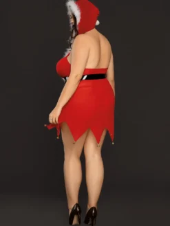 Ensemble de costumes de Noël pour femmes avec ceinture