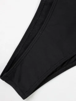 Ensemble de maillot de bain et cache-maillots noirs vêtements de sport à lacets sans manches