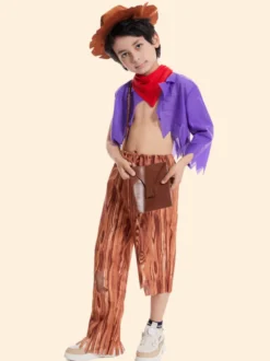 Ensemble de pantalons cravate violet pour enfants