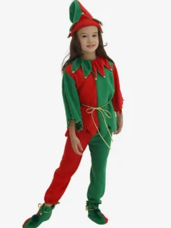 Ensemble De 4 Pièces De Costume De Noël Enfants Déguisements Noël Cadeau Enfant