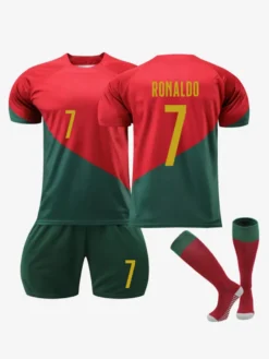 Ensemble de 3 pièces de football domicile Ronaldo Portugal Coupe du Monde 22/23 n° 7