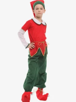 Ensemble De 5 Pièces Enfants Avec Pantalon De Costume Elfe De Noël Déguisements