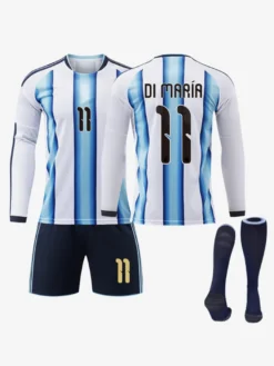 Ensemble de 3 pièces : maillot domicile manches longues de l'équipe nationale d'Argentine 2026