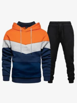 Ensemble de sport décontracté pour homme avec sweat-shirt à capuche et pantalon ensemble deux pièces