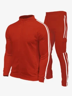 Ensemble De Sport Veste Pantalon Noir Football Entraînement Confortable