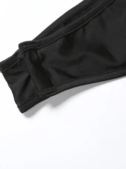 Ensemble deux pièces noir sexy pour femme - Body dos nu à col montant et jupe longue - Soirée d'été 2026