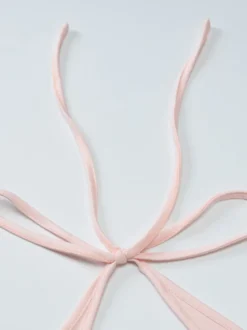 Ensemble deux pièces rose chic plissé jupe dos nu sans manches