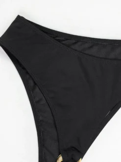 Ensemble maillot de bain et cache-maillot blanc sexy en dentelle à œillets jupe longue sans manches et soutien-gorge dos nageur.
