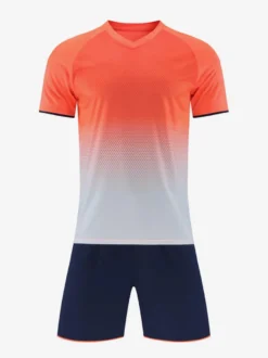 Ensemble Maillot De Football Respirant Homme Sport Flocage Personnalisé Bleu Blanc