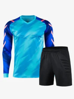 Ensemble Maillot De Football Respirant Homme Manches Longues Short Flocage Personnalisé