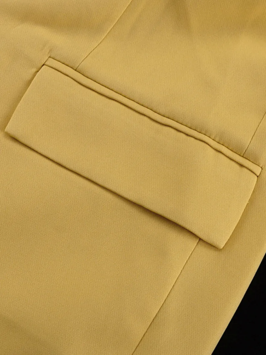 Ensemble 2 pièces jaune costume oversize et pantalon large pour l'automne 2026