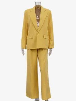 Ensemble 2 pièces jaune costume oversize et pantalon large pour l'automne 2026