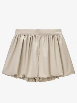 Ensemble 2 pièces : pantalon blanc plissé en polyester col rabattu manches longues.