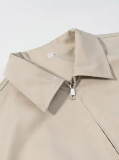 Ensemble 2 pièces : pantalon blanc plissé en polyester col rabattu manches longues.