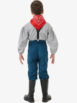 Ensemble salopette pour enfants bleu foncé avec écharpe