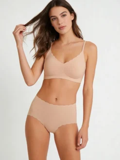 Ensembles de lingerie nuptiale nude 2 pièces sans coutures (soutien-gorge et culotte)